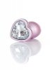 Plug-Jewellery Pearl Pink Heart PLUG- Clear S